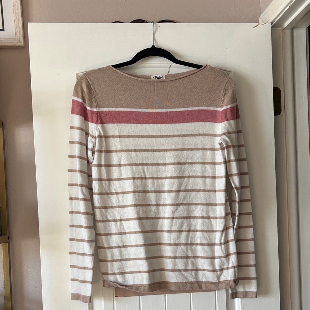 Pulse Multicolor Striped Crew Neck Sweater